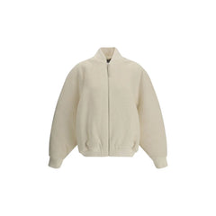 Jacquemus The Le Blouson Pilu Jacket in white alpaca Wool - IT38 | S - Bomber Jackets