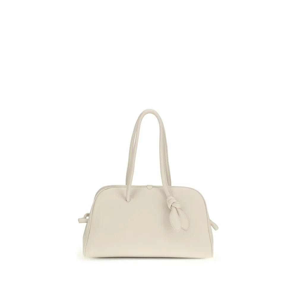 Jacquemus White Calf Leather Bos Taurus Shoulder Bag