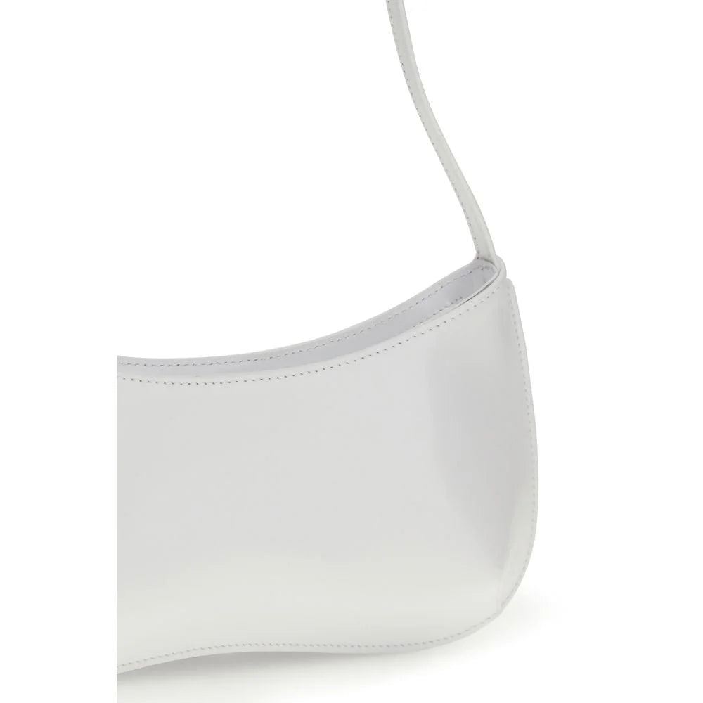 תיק כתף מעור עגל לבן Bos Taurus של Jacquemus