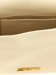 Jacquemus White Lamb Leather Clutch Bag