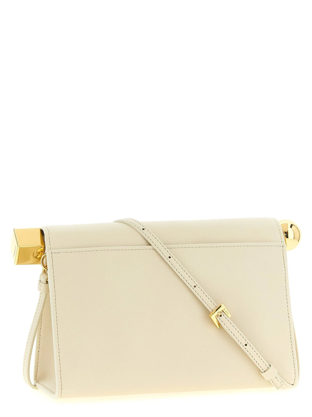 Jacquemus White Lamb Leather Clutch Bag