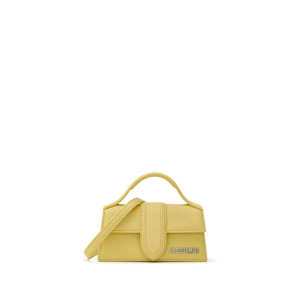 Jacquemus Yellow Leather Handbag - Shoulder Bags