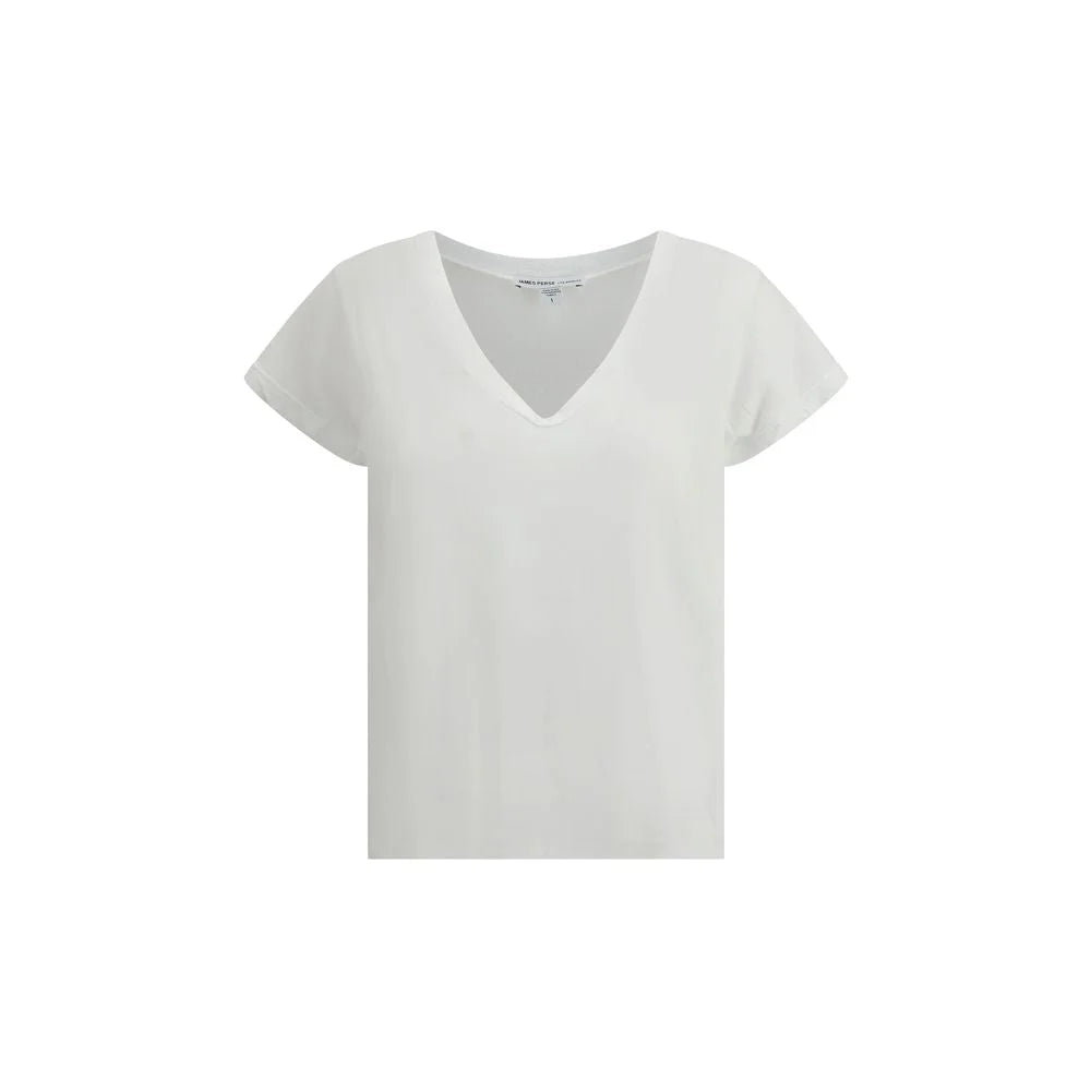 James Perse White Cotton T-Shirt - 0/XS