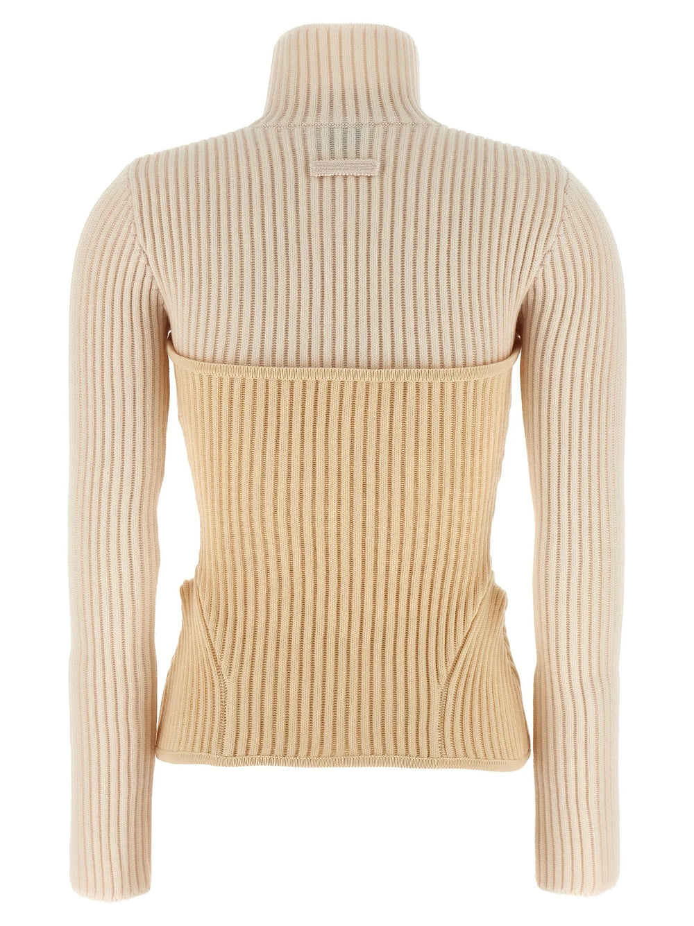 Jean Paul Gaultier Beige Merino Wool Cardigan - S