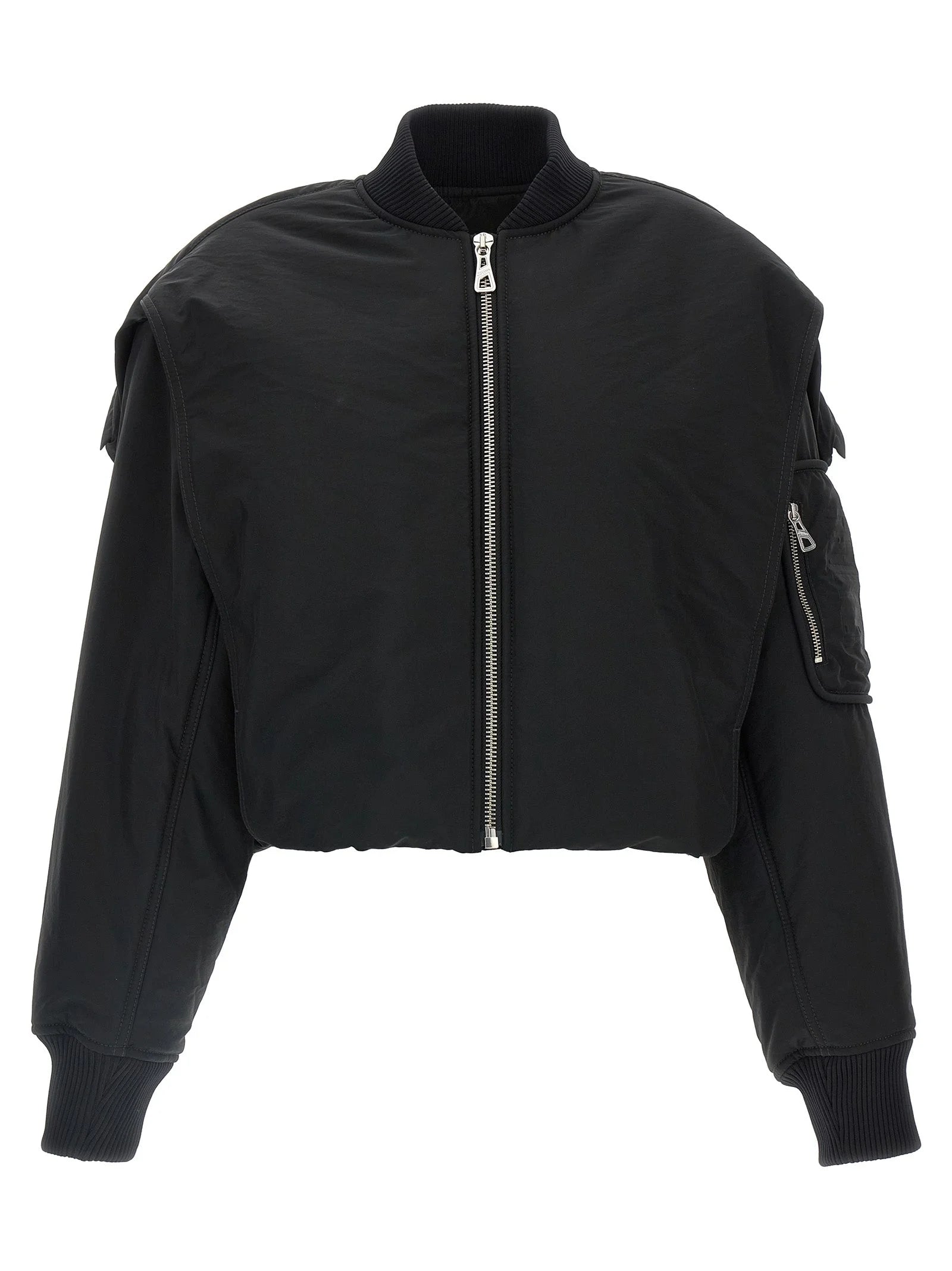 Jean Paul Gaultier Black Polyethylene Bomber - XS