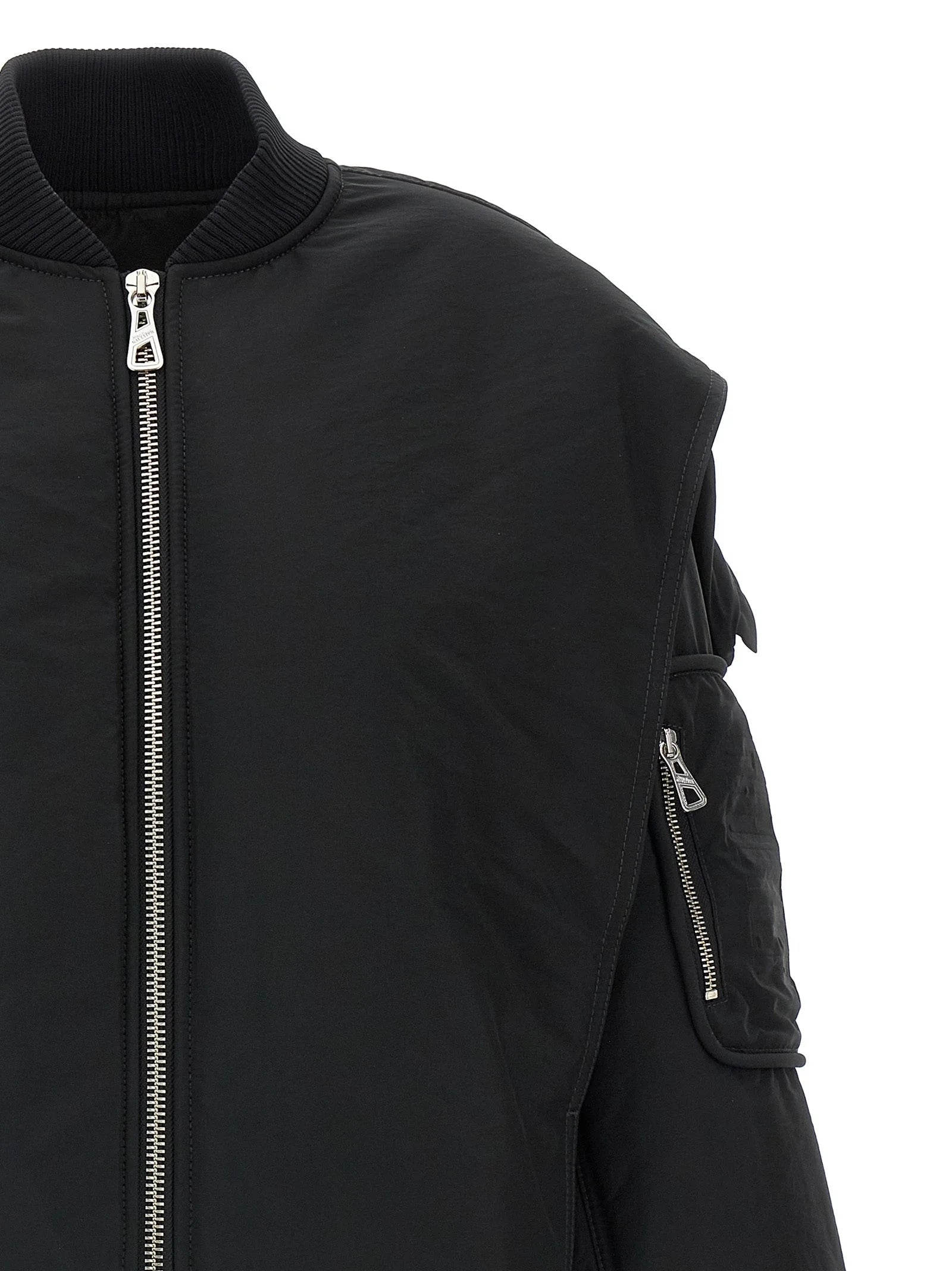 Jean Paul Gaultier Black Polyethylene Bomber - XS