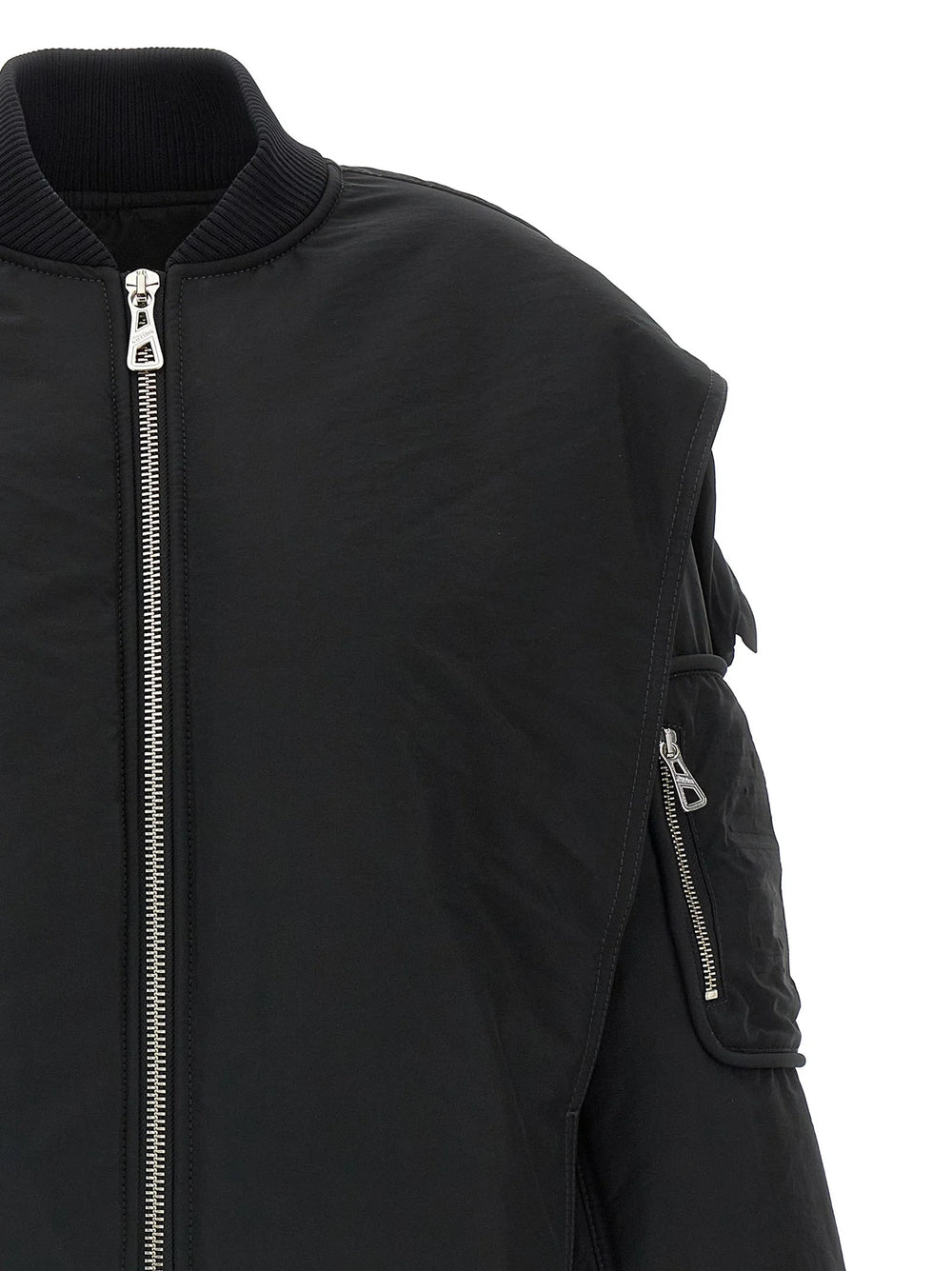 Jean Paul Gaultier Black Polyethylene Bomber - XS