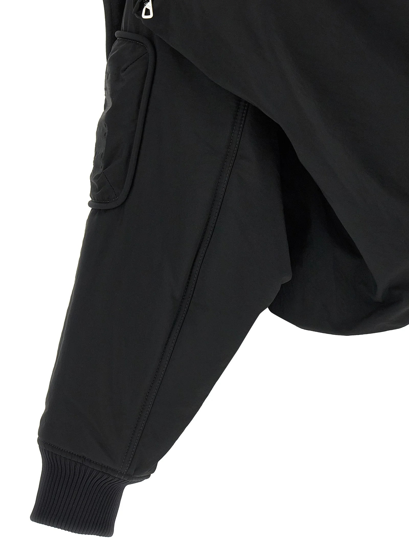 Jean Paul Gaultier Black Polyethylene Bomber - XS