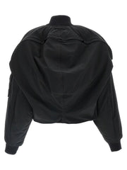 Jean Paul Gaultier Black Polyethylene Bomber - XS