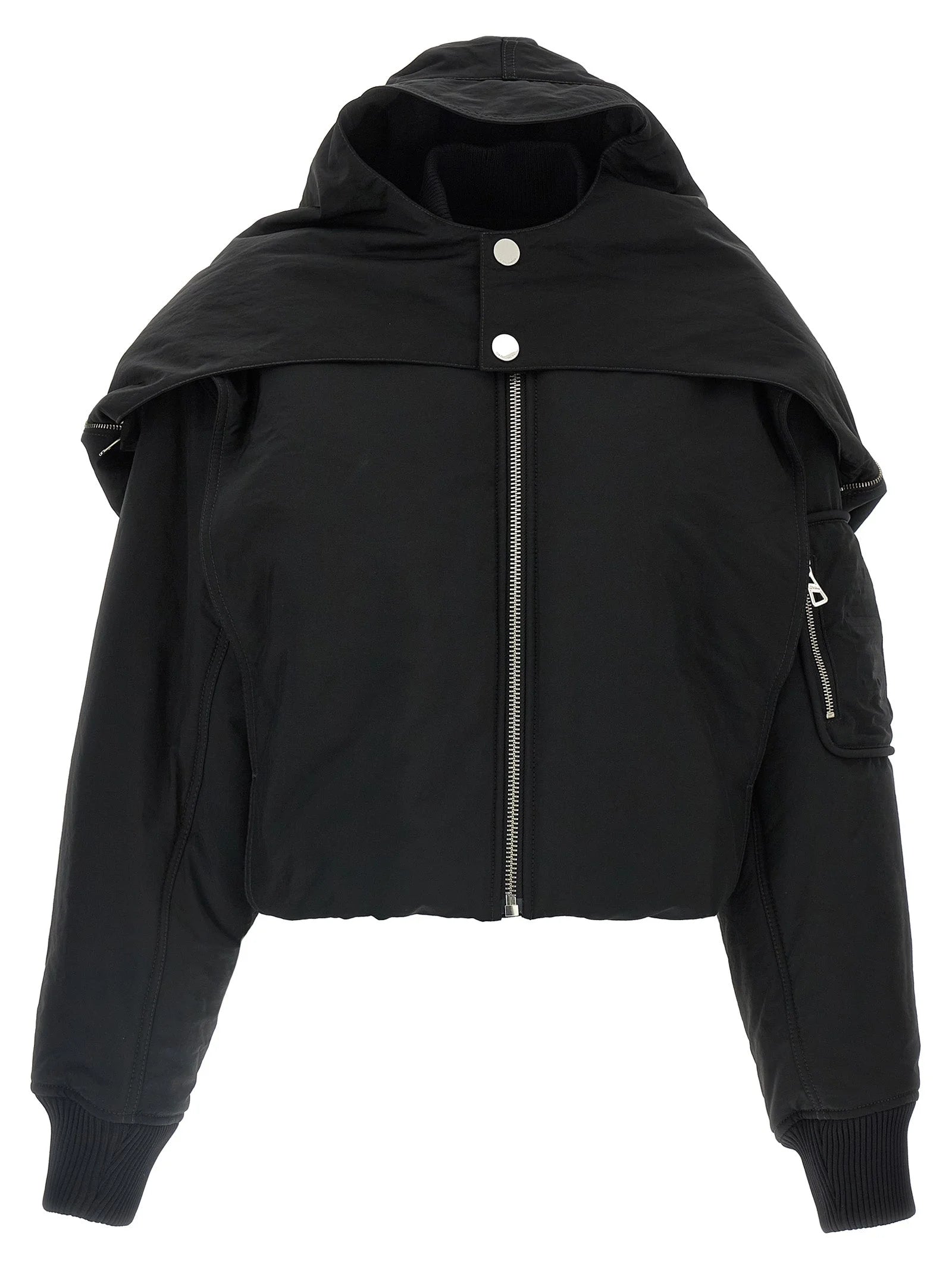 Jean Paul Gaultier Black Polyethylene Bomber - XS