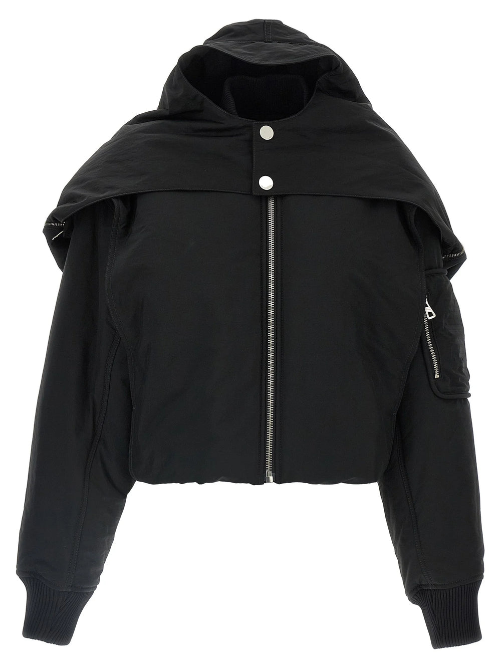 Jean Paul Gaultier Black Polyethylene Bomber - XS