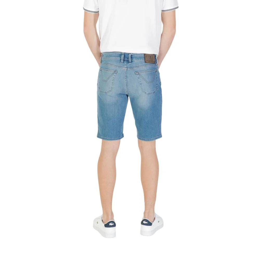 Jeckerson Light Blue Cotton Bermuda