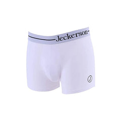 Jeckerson White Cotton Men’s Boxer Underwear - Boxer Briefs