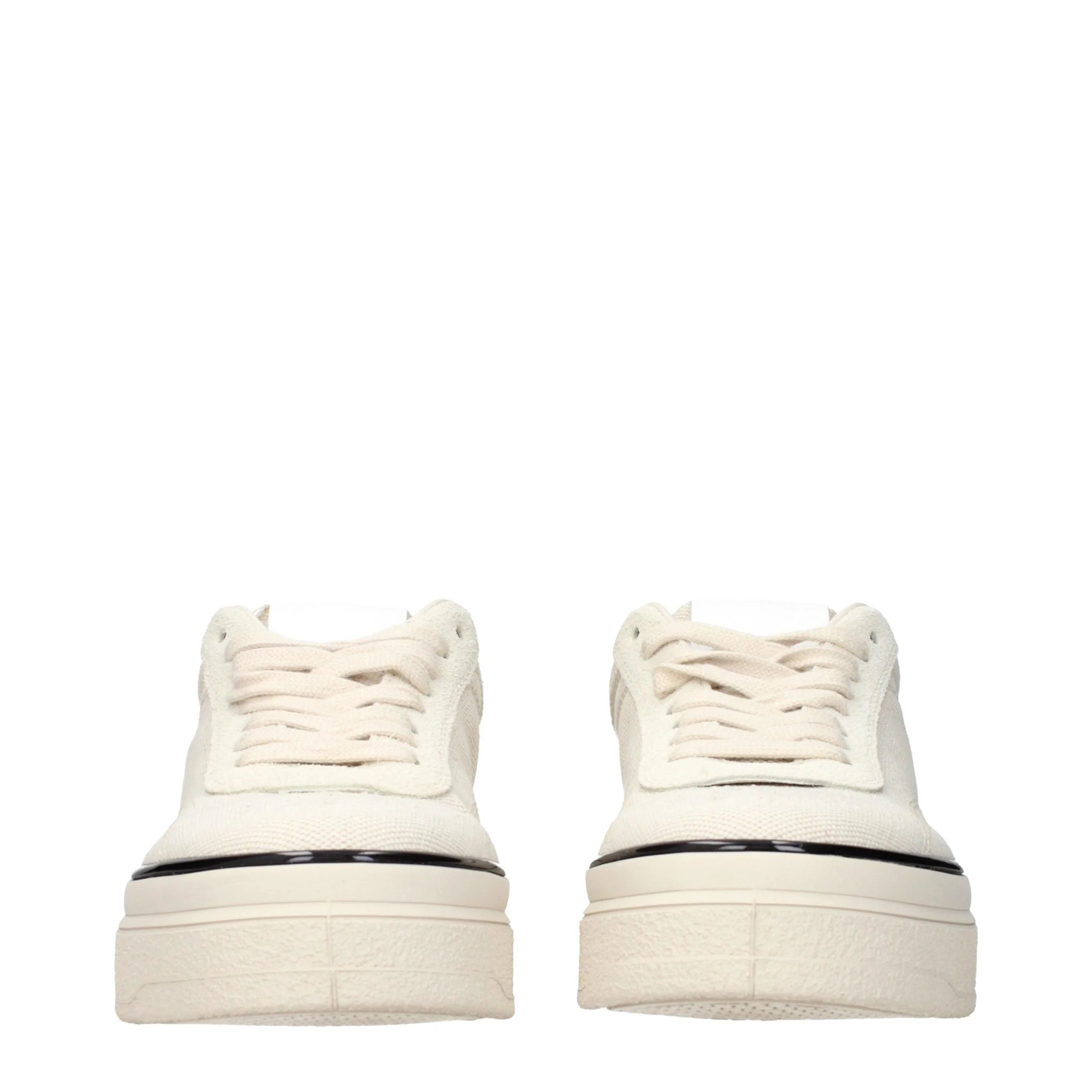 Jil Sander Beige Fabric Platform Sneakers