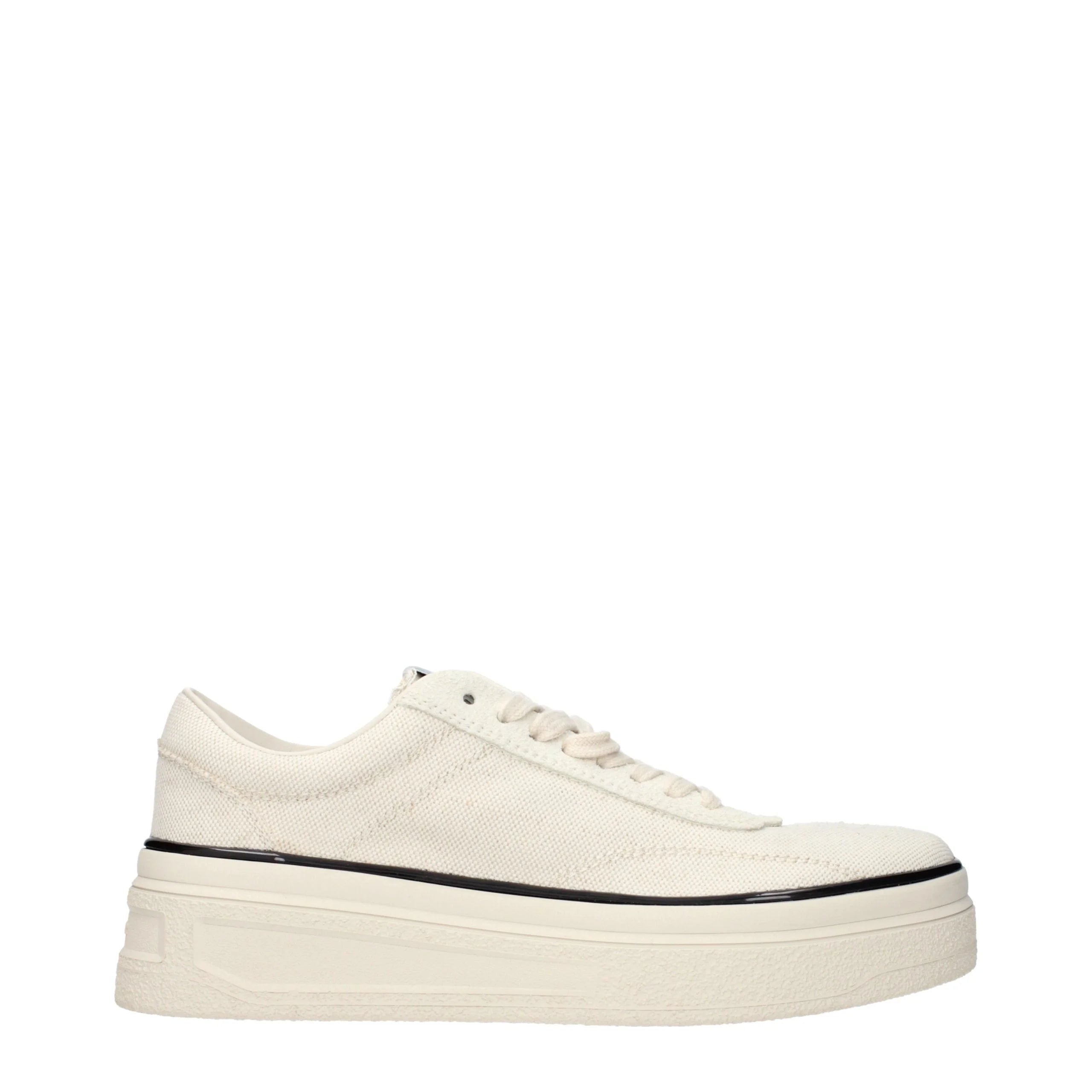 Jil Sander Beige Fabric Platform Sneakers