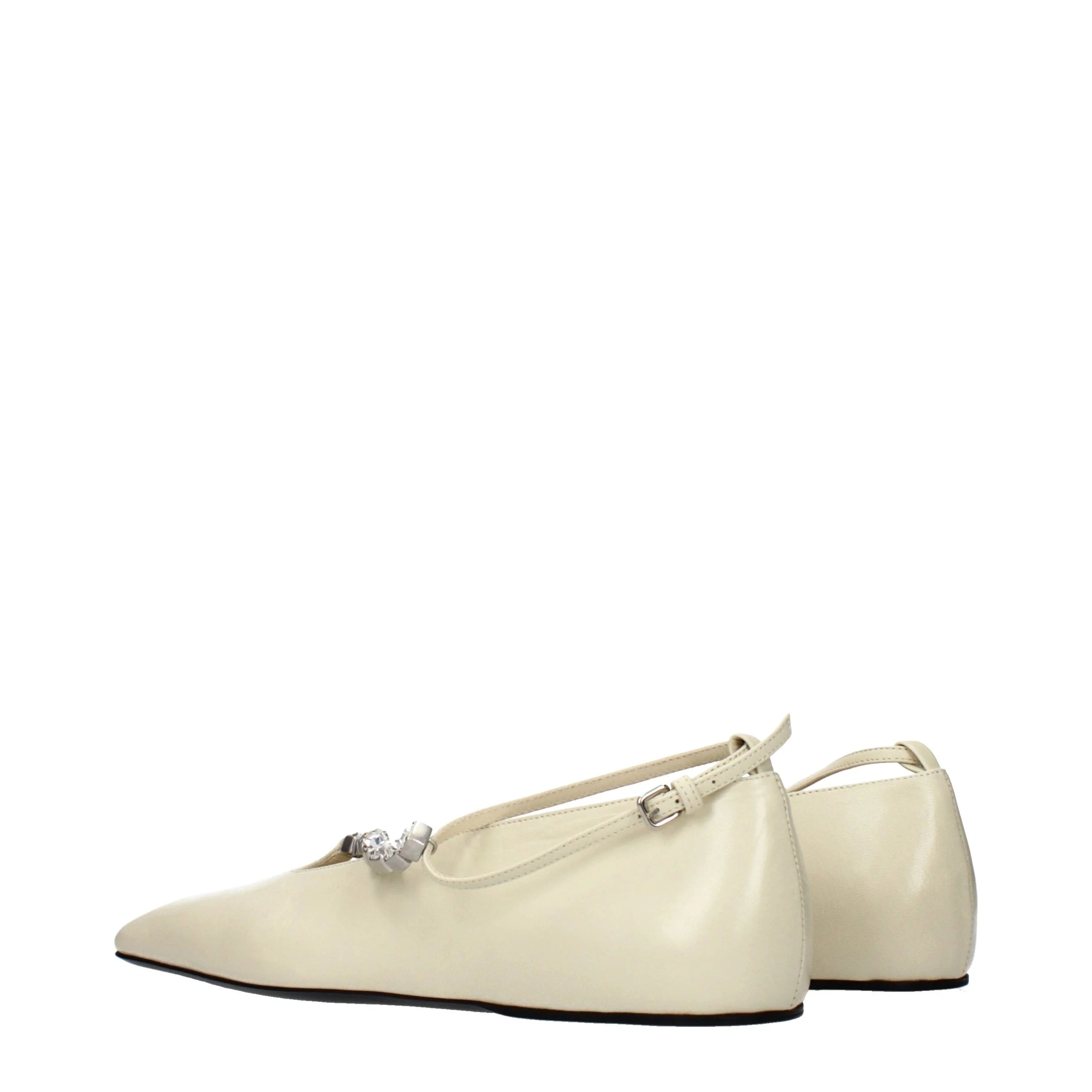 Μπαλαρίνες δερμάτινες μπεζ Jil Sander