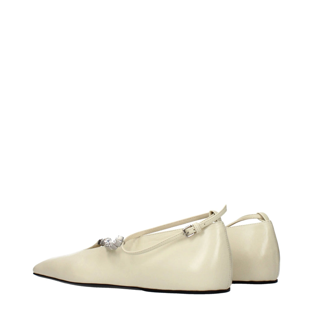 Μπαλαρίνες δερμάτινες μπεζ Jil Sander