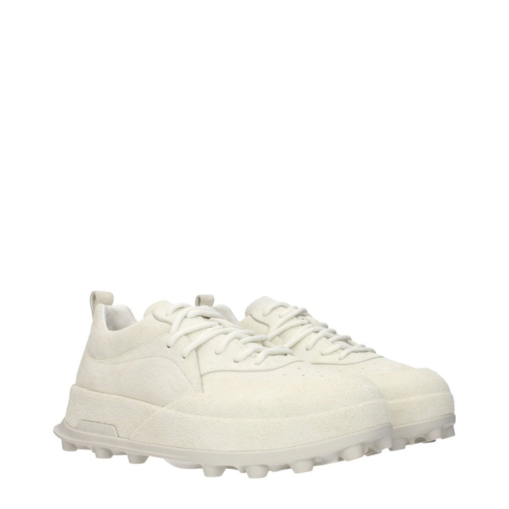 Jil Sander Beige Leather Chunky Sneakers
