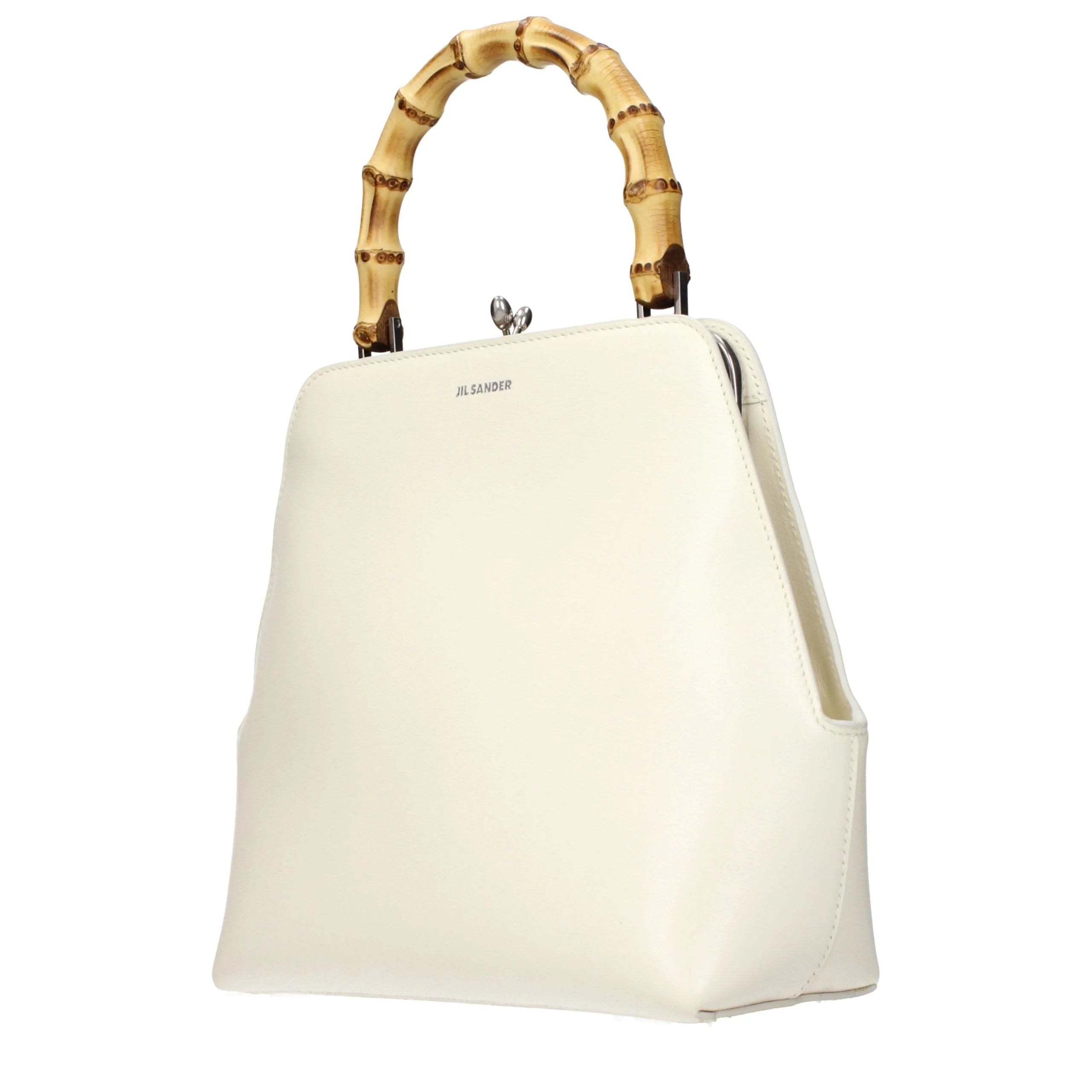 Jil Sander Beige Leer Handtas