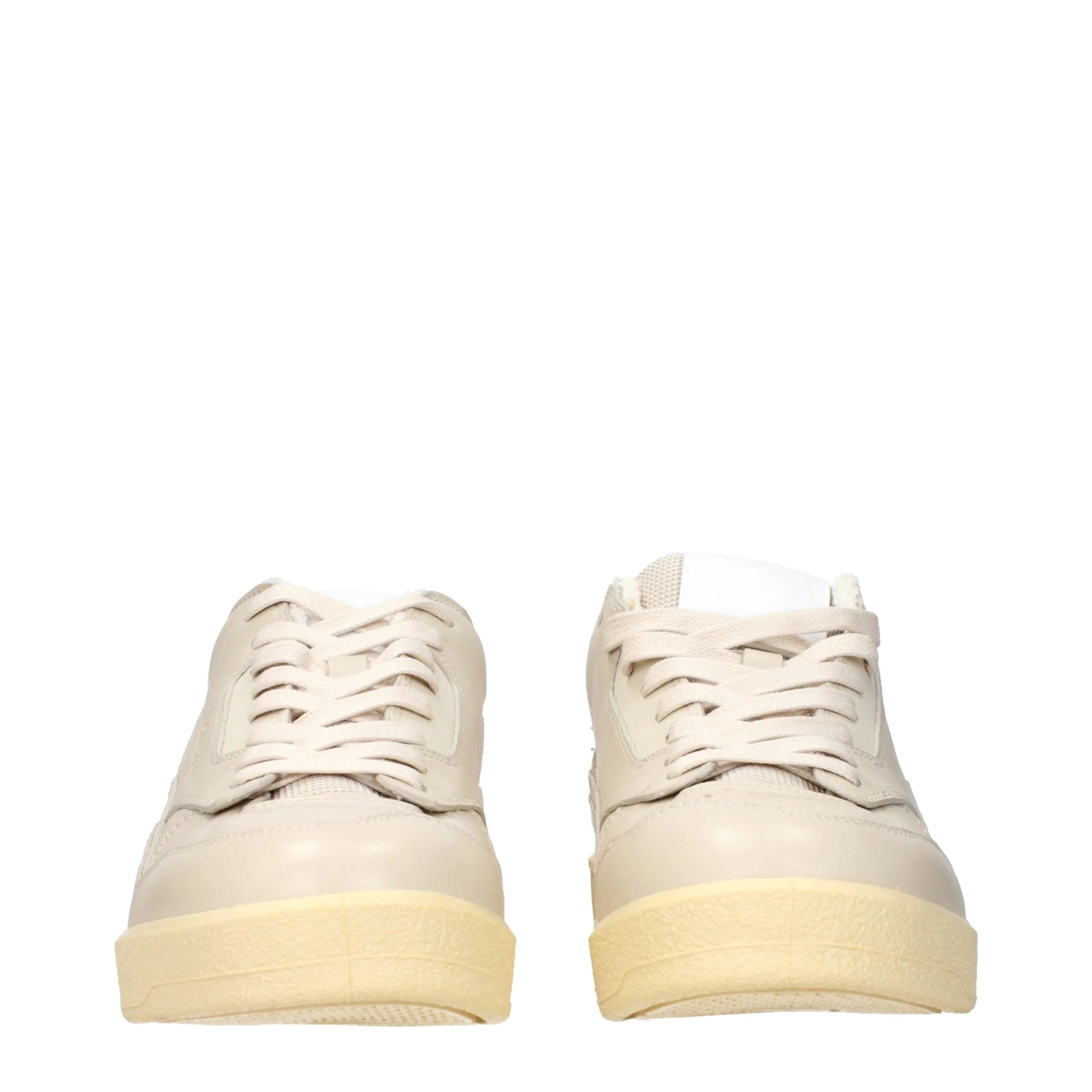 Jil Sander Beige Leather Low Top Sneakers