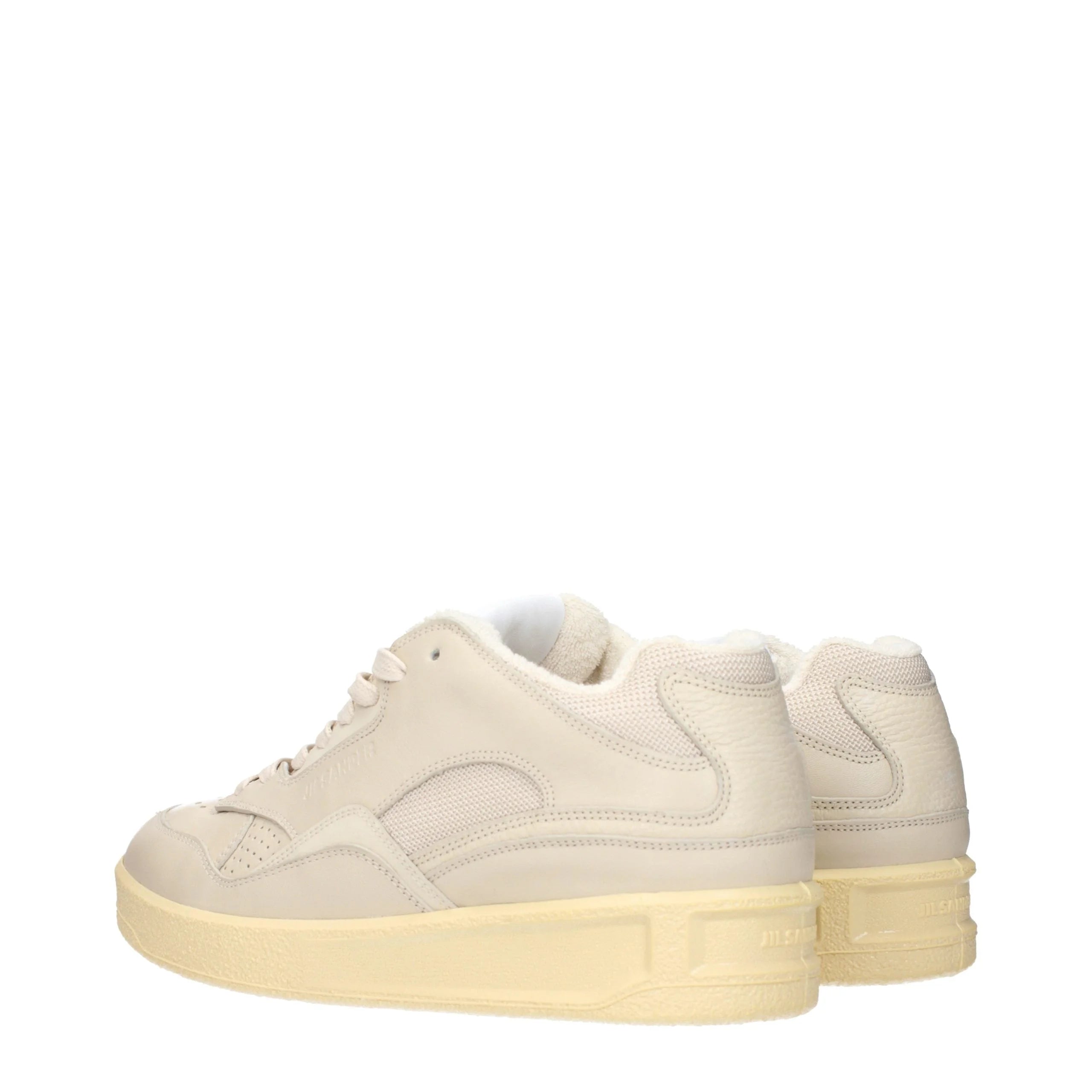 Jil Sander Beige Leather Low Top Sneakers
