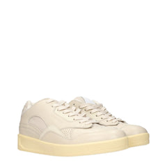 Jil Sander Beige Leather Low Top Sneakers