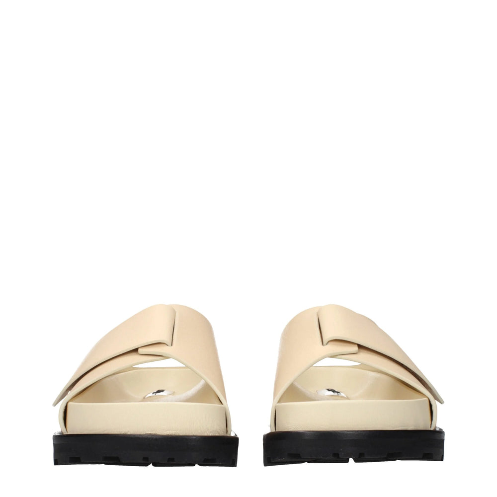 Jil Sander Beige Leather Sandals