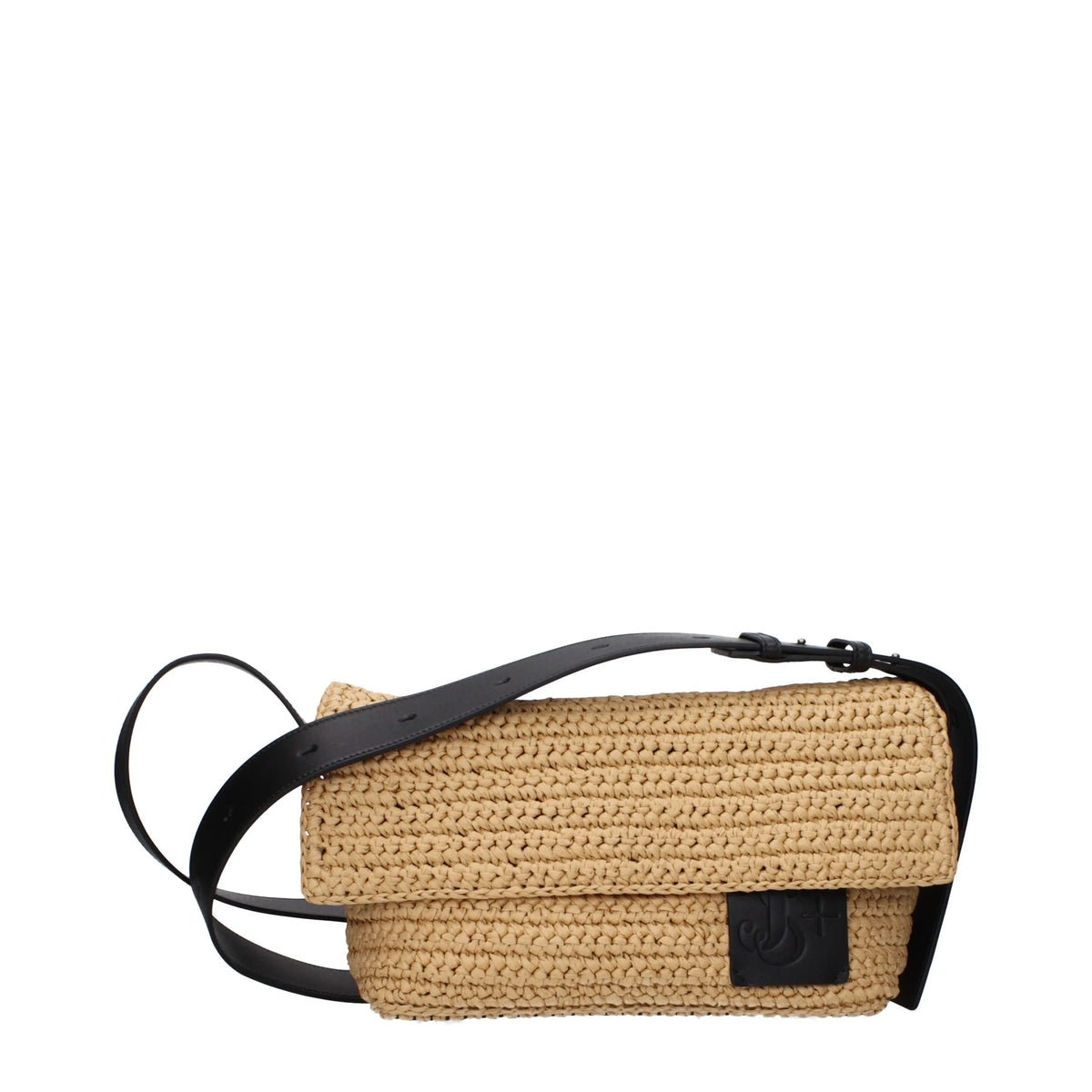 Jil Sander Beige Raffia Crossbody Tas