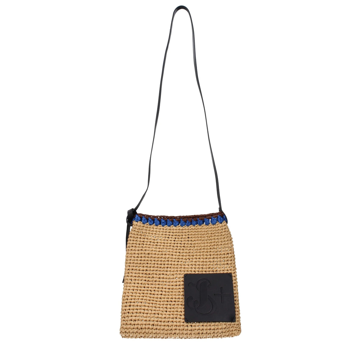 Jil Sander Beige Raffia Crossbody Bags