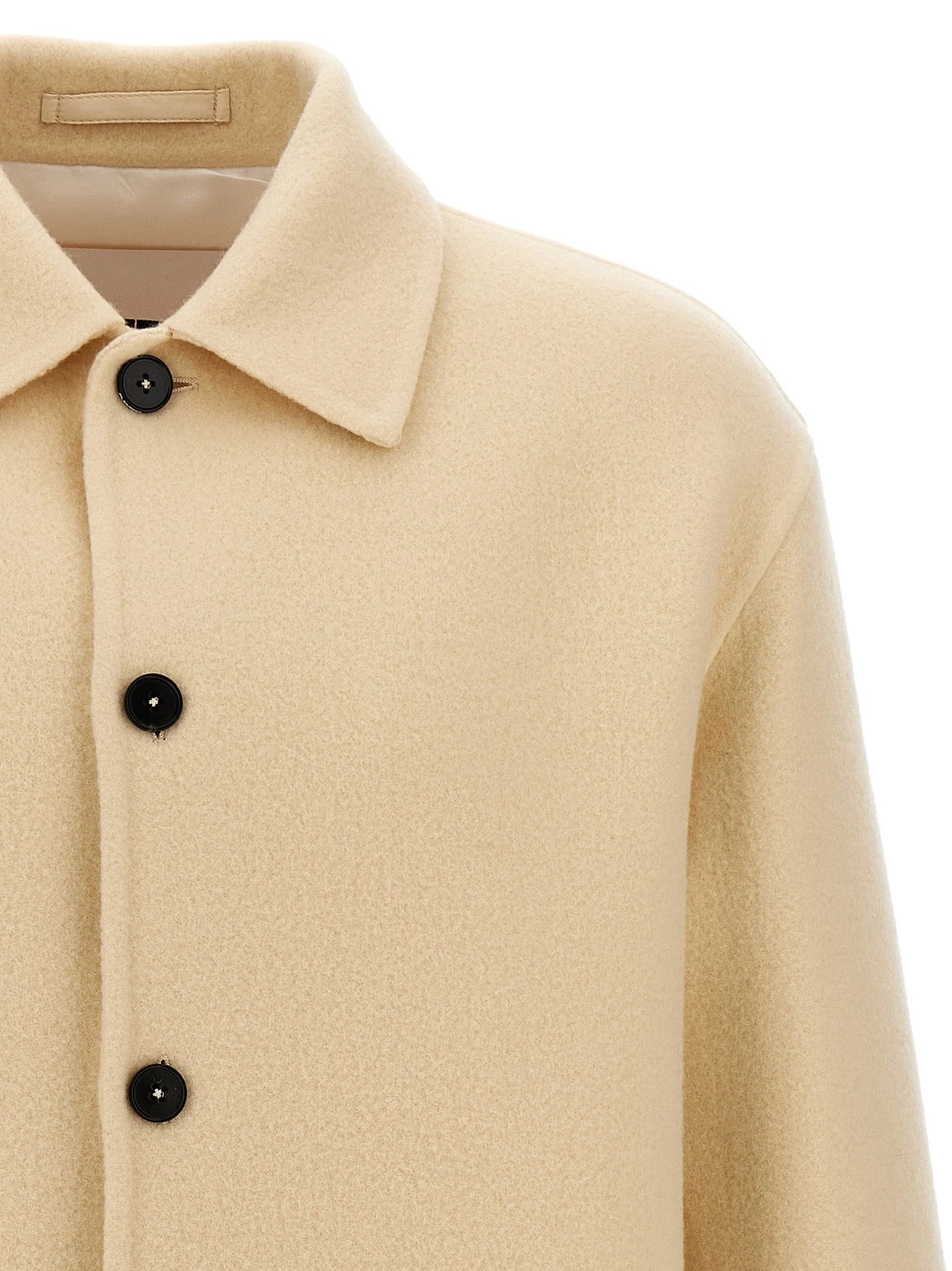 Jil Sander Beige Virgin Wool Coat - IT50 | L