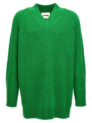Jil Sander Bicolor Cotton Cardigan