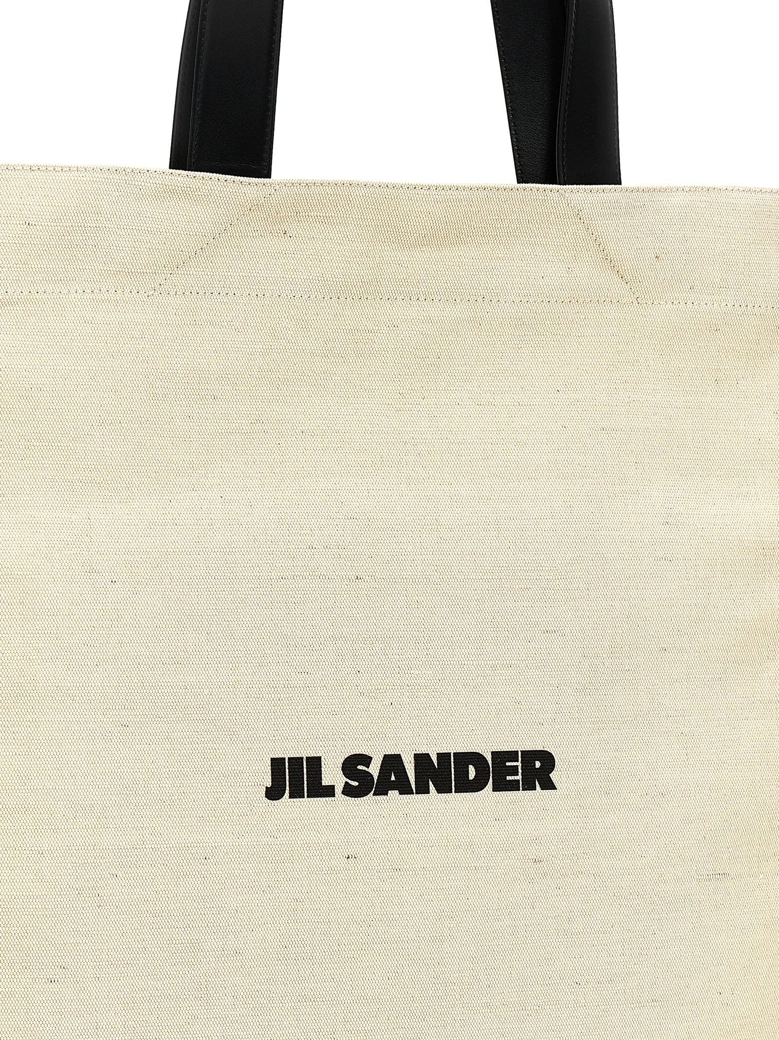 Jil Sander Bicolor Cotton Tote Bag