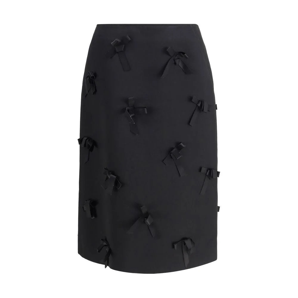 Jil Sander Black Acetate Midi Skirt - IT36 | XS