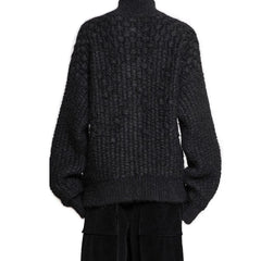 Jil Sander Black Alpaca Leather Cardigan - IT52 | XL