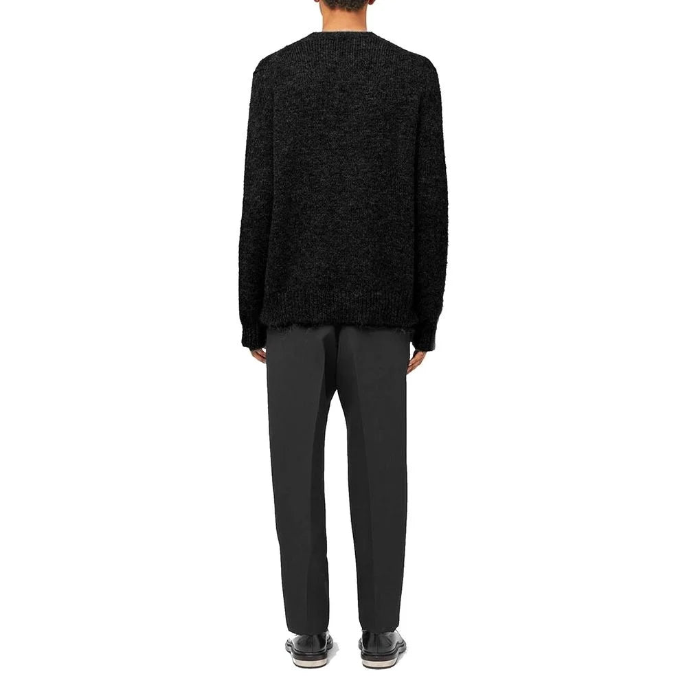 Jil Sander Black Alpaca Leather Sweater - IT50 | L