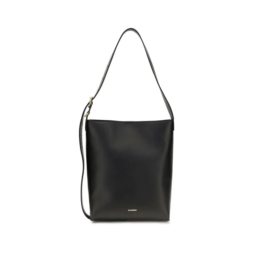 Jil Sander Black Calf Leather Bos Taurus Handbag