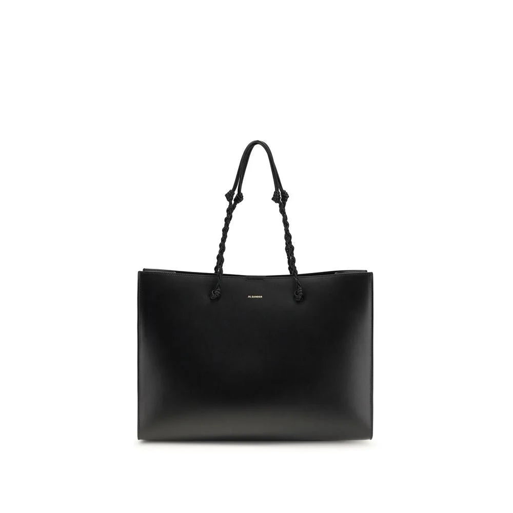 Bolso bandolera de ante de becerro negro Bos Taurus Jil Sander