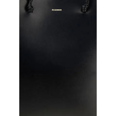 Jil Sander Black Calf Leather Bos Taurus Shoulder Bag