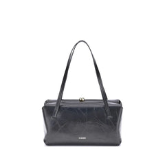 Jil Sander Black Calf Leather Bos Taurus Shoulder Bag