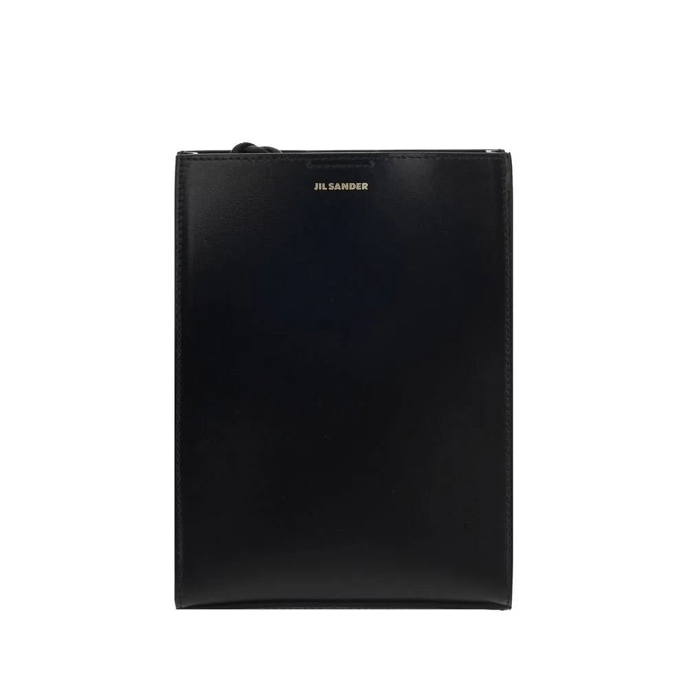 Jil Sander Black Calf Leather Bos Taurus Shoulder Bag