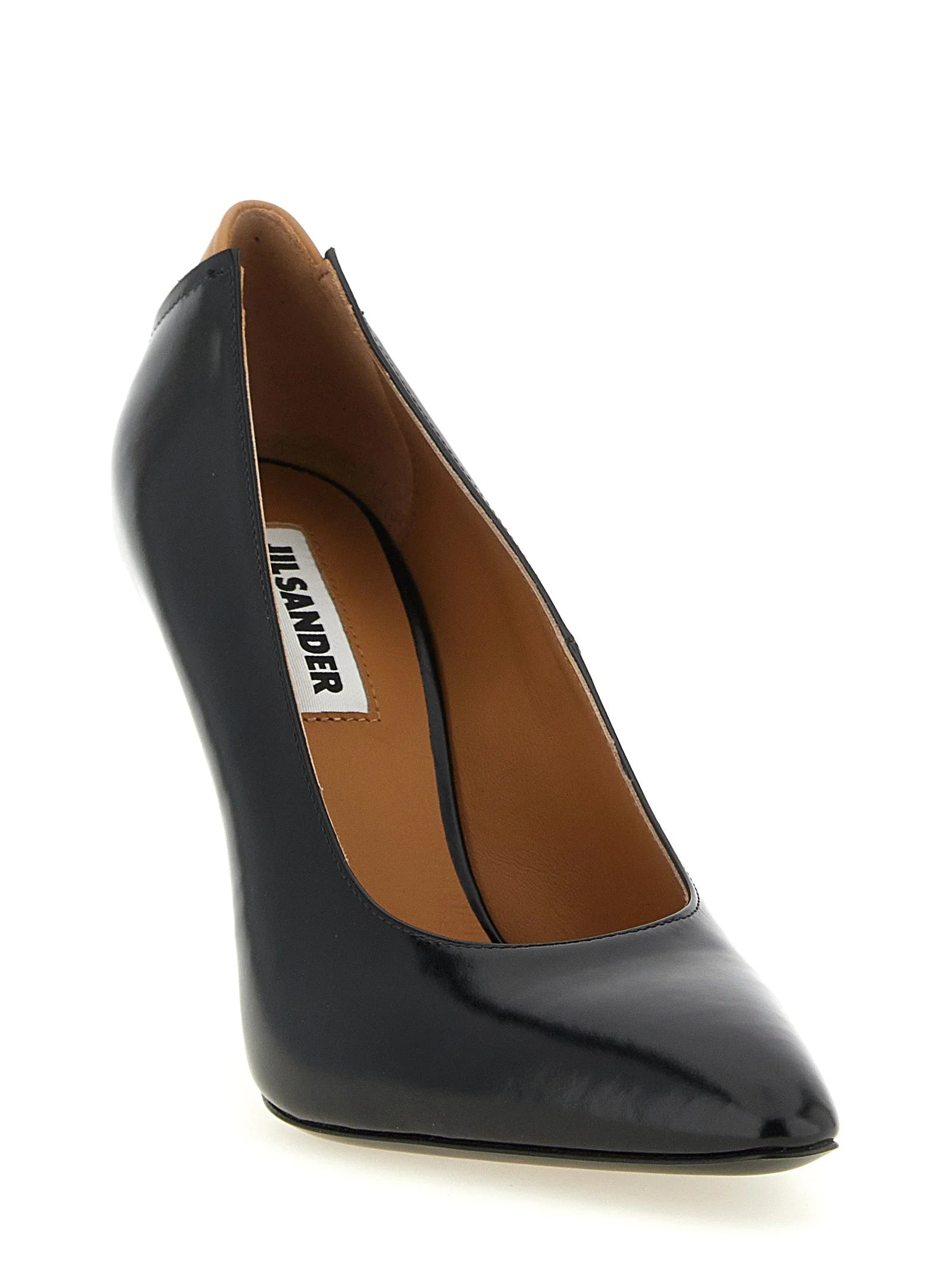 Jil Sander Black Calfskin High Heel Pumps
