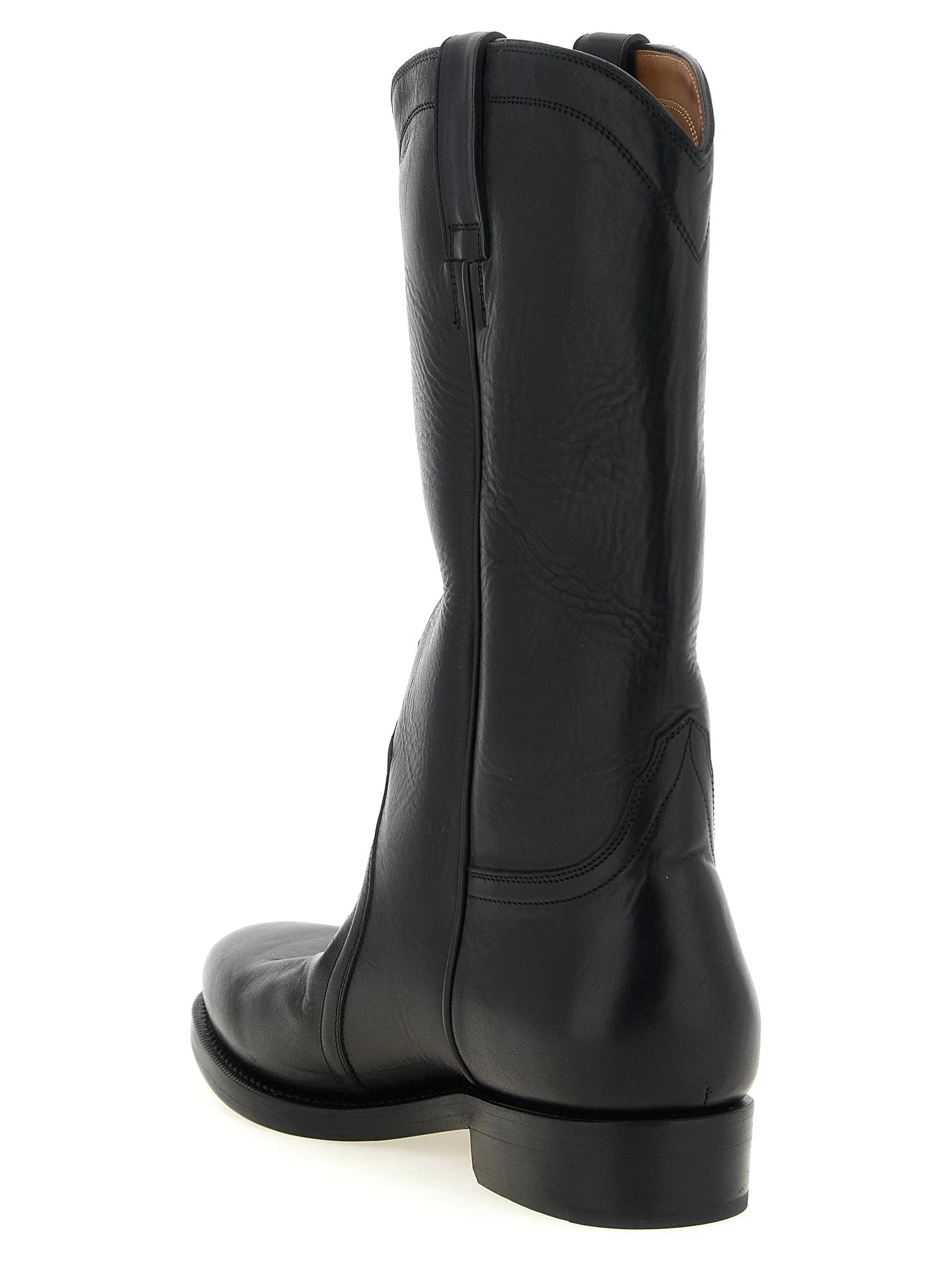 Jil Sander Black Calfskin Over The Knee