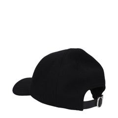 Jil Sander Black Cashmere Caps (Baseball Hat)