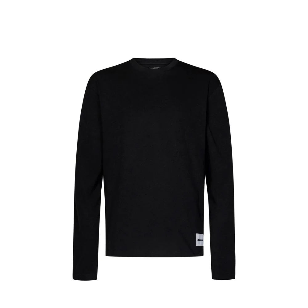 Jil Sander Black Cotton Long Sleeve T-Shirt - L