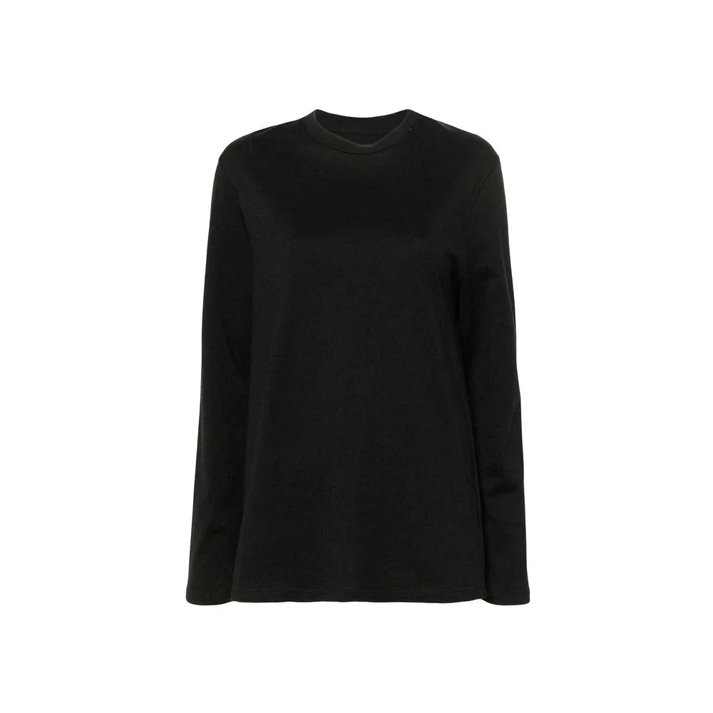 Jil Sander Black Cotton Long Sleeve T-Shirt - XS