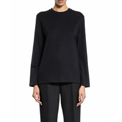 Jil Sander Black Cotton Long Sleeve T-Shirt - XS