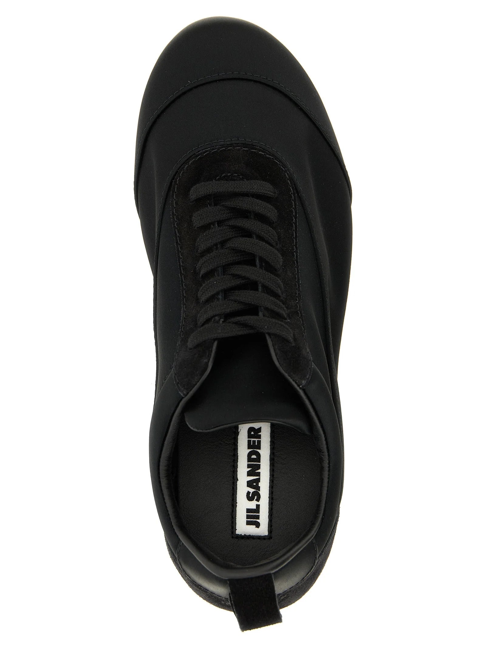 Jil Sander Black Cotton Low Top Sneakers