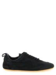 Jil Sander Zwarte katoenen lage sneakers