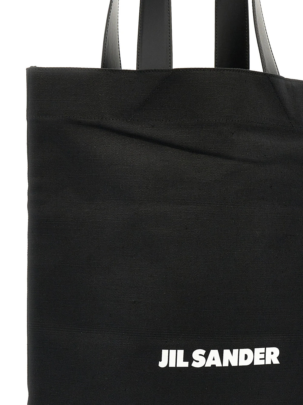 Jil Sander Black Cotton Tote Bag