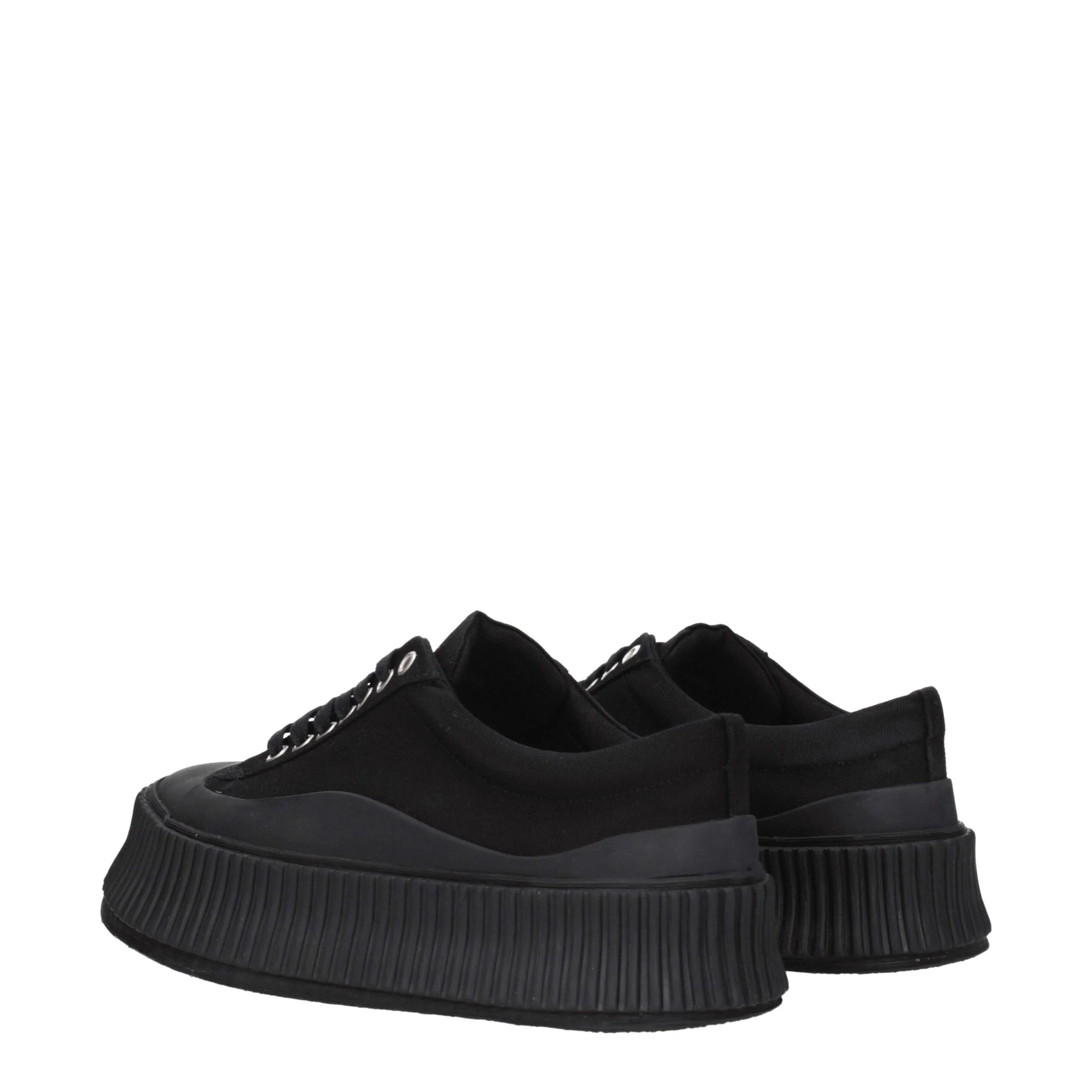 Jil Sander Black Fabric Chunky Sneakers - EU36/US6